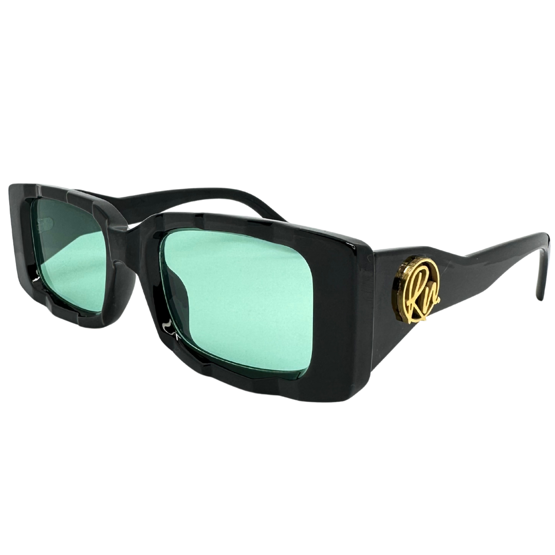 Vintage green sunglasses johnny depp yellow glasses light green sunglasses  LARGE | eBay